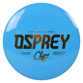 Climo Disc Golf Major Line Osprey Distance Driver 10/6/-3/1 Blue/Gold 168 grams