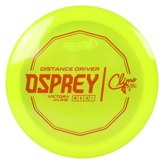 Climo Disc Golf Victory Line Osprey Distance Driver 10/6/-3/1 Yellow/Red 168 grams