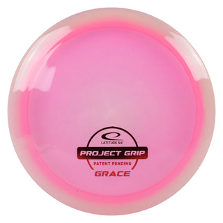 Latitude 64 Disc Golf Project Grip Grace Distance Driver 11/6/-1/2 Pink/Red 174 grams