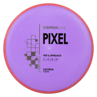 Axiom Disc Golf Simon Line Electron Lizotte Pixel Putter 2/4/0/0.5 Purple/Red 175 grams