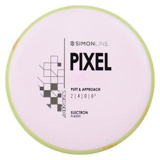 Axiom Disc Golf Simon Line Electron Lizotte Pixel Putter 2/4/0/0.5 Light Pink/Yellow Red 175 grams