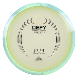 Axiom Disc Golf Eclipse Glow Defy Distance Driver 11/5/-1/3 Glow/Lime Teal 167 grams