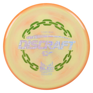 Discraft Disc Golf First Run ESP Sled Putt and Approach 3/2/-1/2 Orange Lime/Cubic Prisms 177g