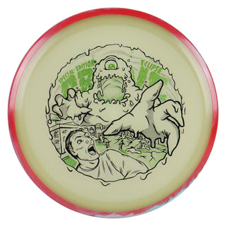 Axiom Disc Golf Eclipse Glow Crave Special Edition Fairway Driver 6.5/5/-1/1 Green Glow, Red Teal Rim 174 grams