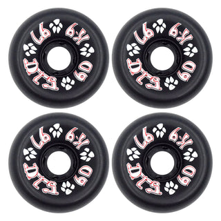 Dogtown Skateboard Wheels 60mm K-9 80's 97A Black Old School