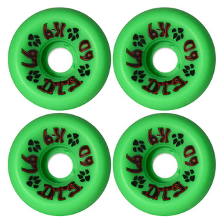Dogtown Skateboard Wheels 60mm K-9 80's 97A Green Old School