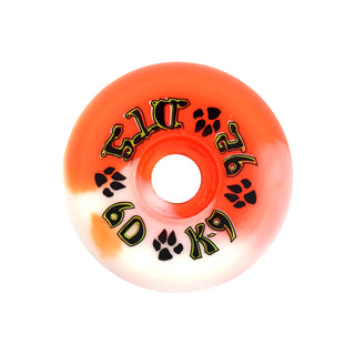 Dogtown Skateboard Wheels 60mm K-9 80's 92A Orange/White Swirl Old School