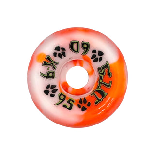 Dogtown Skateboard Wheels 60mm K-9 80's 95A Orange/White Swirl Old School