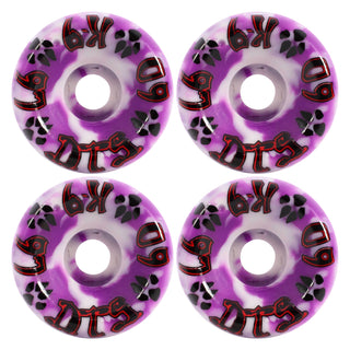 Dogtown Skateboard Wheels 60mm K-9 80's 97A Purple/White Swirl Old School