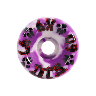 Dogtown Skateboard Wheels 60mm K-9 80's 97A Purple/White Swirl Old School