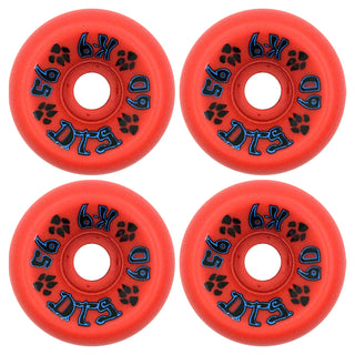 Dogtown Skateboard Wheels 60mm K-9 80's 95A Red Old School