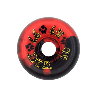 Dogtown Skateboard Wheels 60mm K-9 80's 97A Red/Black Swirl Old School