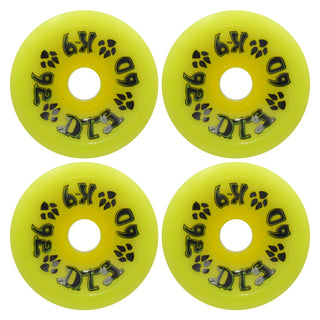 Dogtown Skateboard Wheels 60mm K-9 80's 92A Yellow Old School