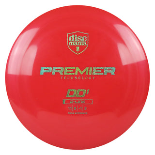 Discmania Disc Golf Premier Q-Line DD1 Distance Driver 11/6/-1/2 Red/Green Shimmer 168 grams