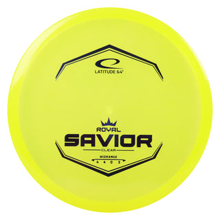 Latitude 64 Disc Golf Royal Clear Savior Putt and Approach 4/4/0/3 Yellow/Indigo 174 grams