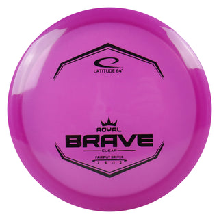 Latitude 64 Disc Golf Royal Clear Brave Fairway Driver 7/6/-1/2 Purple/Black 174 grams