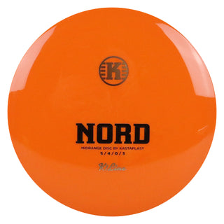 Kastaplast Disc Golf K1 Nord Midrange Disc 5/4/0/3 Orange/Gold 177 grams