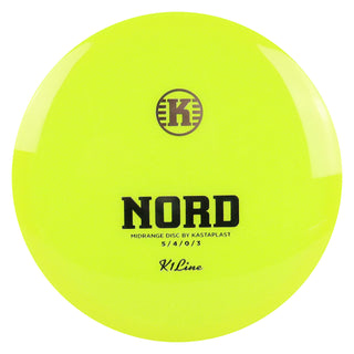 Kastaplast Disc Golf K1 Nord Midrange Disc 5/4/0/3 Yellow/Silver 177 grams