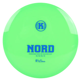 Kastaplast Disc Golf K1 Nord Midrange Disc 5/4/0/3 Green/Blue 175 grams