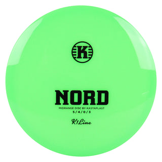 Kastaplast Disc Golf K1 Nord Midrange Disc 5/4/0/3 Green/Black 177 grams