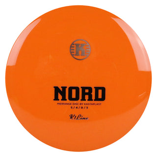 Kastaplast Disc Golf K1 Nord Midrange Disc 5/4/0/3 Orange/Silver 175 grams
