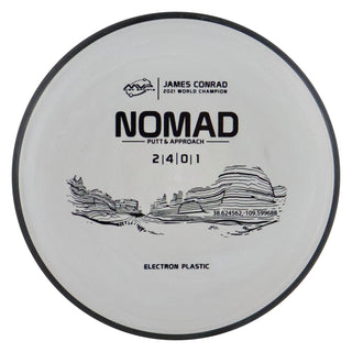 MVP Disc Golf James Conrad Signature Electron Nomad Putter 2/4/0/1.5 Smoke Grey 170 grams