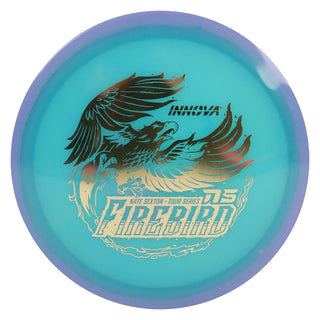 Innova Disc Golf Nate Sexton Tour Series Proto Glow Halo Champion Firebird 9/3/0/4 Purple Blue/Gold 173 grams