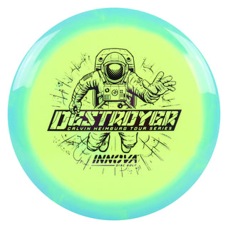 Innova Disc Golf Calvin Heimburg Tour Series Halo Star Destroyer Distance Driver 12/5/-1/3 Blue Yellow/Purple 173 grams