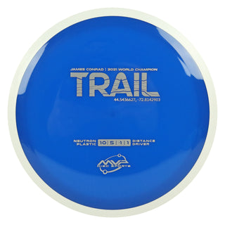 MVP Discs Sports Project Lab Coat James Conrad Neutron Trail Distance Driver 10/5/-1/1 Dark Blue 168 grams