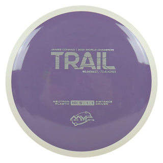 MVP Discs Sports Project Lab Coat James Conrad Neutron Trail Distance Driver 10/5/-1/1 Slate Purple 174 grams