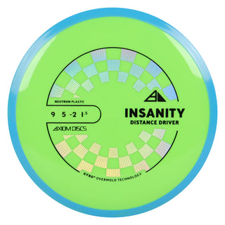 Axiom Discs Project Lab Coat Neutron Insanity Distance Driver 9/5/-2/1.5 Green/Blue 159 grams