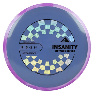 Axiom Discs Project Lab Coat Neutron Insanity Distance Driver 9/5/-2/1.5 Slate Purple/Purple White 159 grams