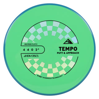 Axiom Discs Project Lab Coat Neutron Tempo Putter 4/4/0/2.5 Green/Blue 167 grams