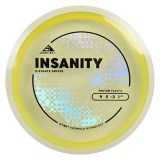 Axiom Discs Project Lab Coat Proton Insanity Distance Driver 9/5/-2/1.5 Clear/White 175 grams