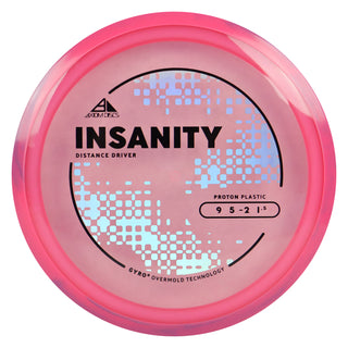 Axiom Discs Project Lab Coat Proton Insanity Distance Driver 9/5/-2/1.5 Pink/Pink Purple 161 grams