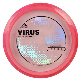 Axiom Discs Project Lab Coat Proton Virus Distance Driver 9/5/-3.5/1 Pink/Pink Red 174 grams