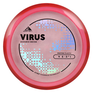 Axiom Discs Project Lab Coat Proton Virus Distance Driver 9/5/-3.5/1 Pink/Red Black 161 grams