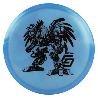 Discraft Disc Golf Z Swirl Chris Dickerson 2024 Robot Chicken Buzzz Midrange 5/4/-1/1 Blue Shimmer/Black 173-174g