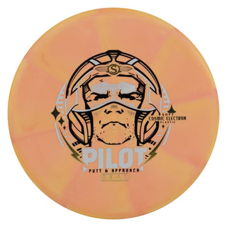 Streamline Disc Golf Cosmic Electron Pilot Soft Putter 2/5/0/1 Mango/Gold 172 grams