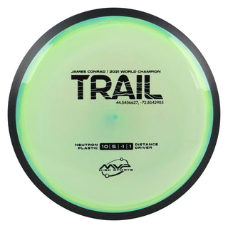 MVP Disc Golf James Conrad Neutron Trail Distance Driver 10/5/-1/1 Light Green 173 grams