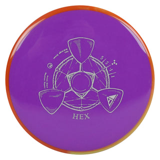 Axiom Disc Golf Neutron Hex Midrange Driver 5/5/-1/1 Purple/Orange Blend 166 grams