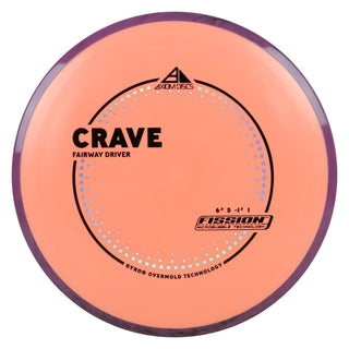 Axiom Discs Project Lab Coat Fission Crave Fairway Driver 6.5/5/-1.5/1 Peach/Purple Black 158 grams