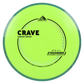 Axiom Discs Project Lab Coat Fission Crave Fairway Driver 6.5/5/-1.5/1 Neon Green/Turquoise Black 158 grams