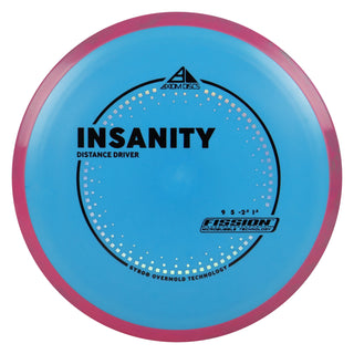 Axiom Discs Project Lab Coat Fission Insanity Distance Driver 9/5/-2.5/1.5 Blue/Dark Pink 167 grams