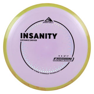 Axiom Discs Project Lab Coat Fission Insanity Distance Driver 9/5/-2.5/1.5 Purple/Yellow Red 169 grams