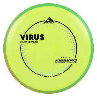 Axiom Discs Project Lab Coat Fission Virus Distance Driver 9/5/-4/1 Yellow/Teal Orange 148 grams
