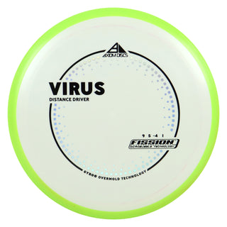 Axiom Discs Project Lab Coat Fission Virus Distance Driver 9/5/-4/1 White/DayGlo 142 grams