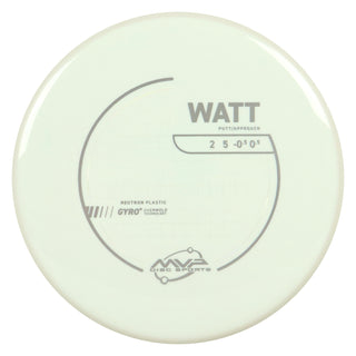 MVP Discs Sports Project Lab Coat Neutron Watt Putt and Approach 2/5/-0.5/0.5 White 175 grams