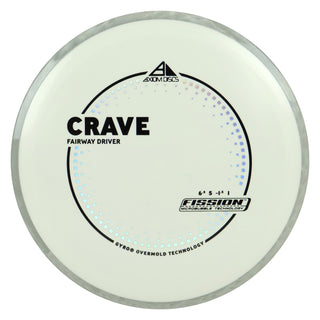 Axiom Discs Project Lab Coat Fission Crave Fairway Driver 6.5/5/-1.5/1 White/Grey Marble 149 grams