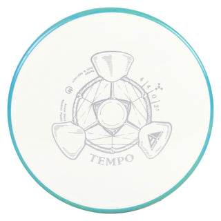Axiom Disc Golf Neutron Tempo Putter 4/4/0/2.5 White/Teal Yellow 174 grams